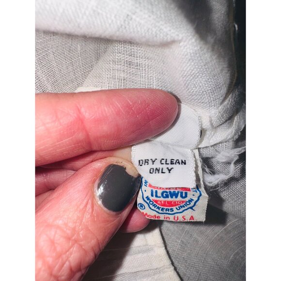 Vintage Gloria Sachs Prairie Peasant 80s White Pleated Lace Cotton Blouse 10 - Picture 10 of 14